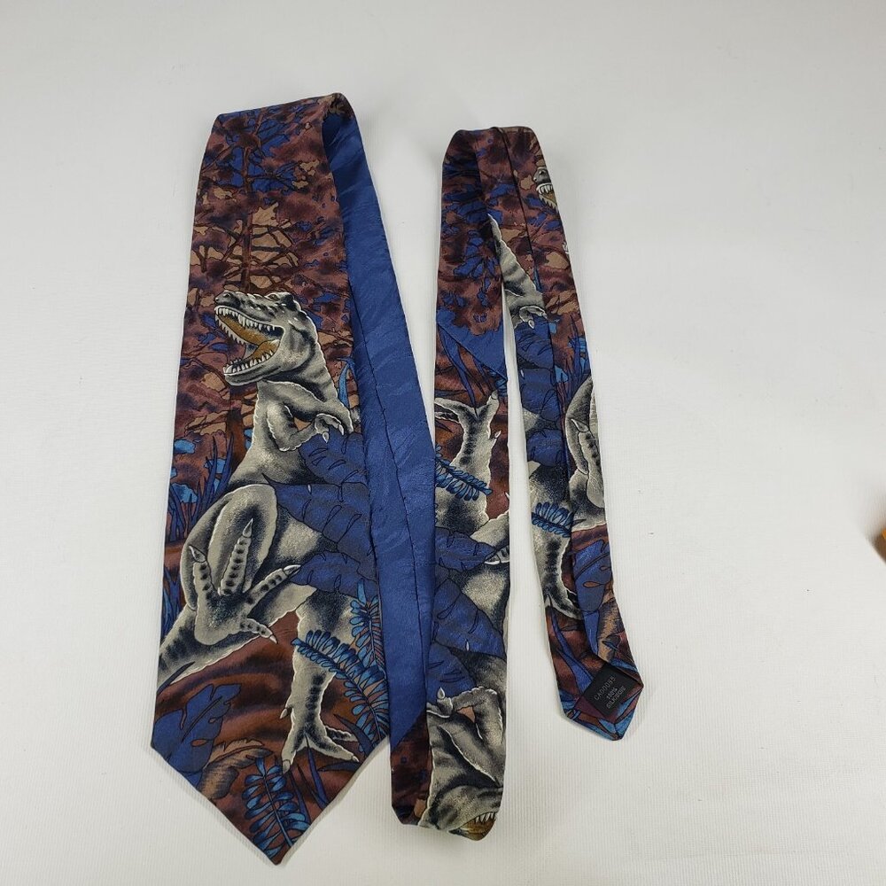 Tyrannosaurus Rex Dinosaur Cetaceous Period Nature's Museum Collection Silk Tie